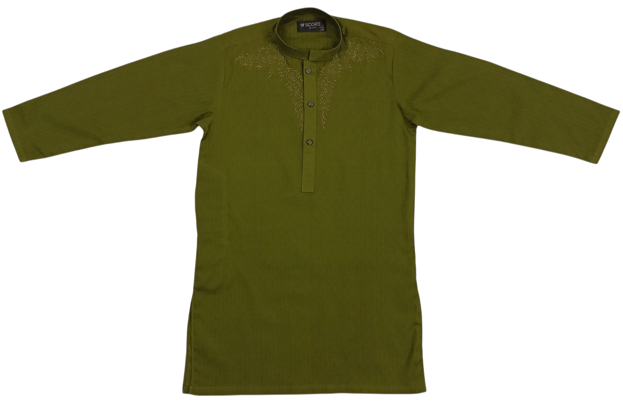 Green Flower Embroidery Kurta