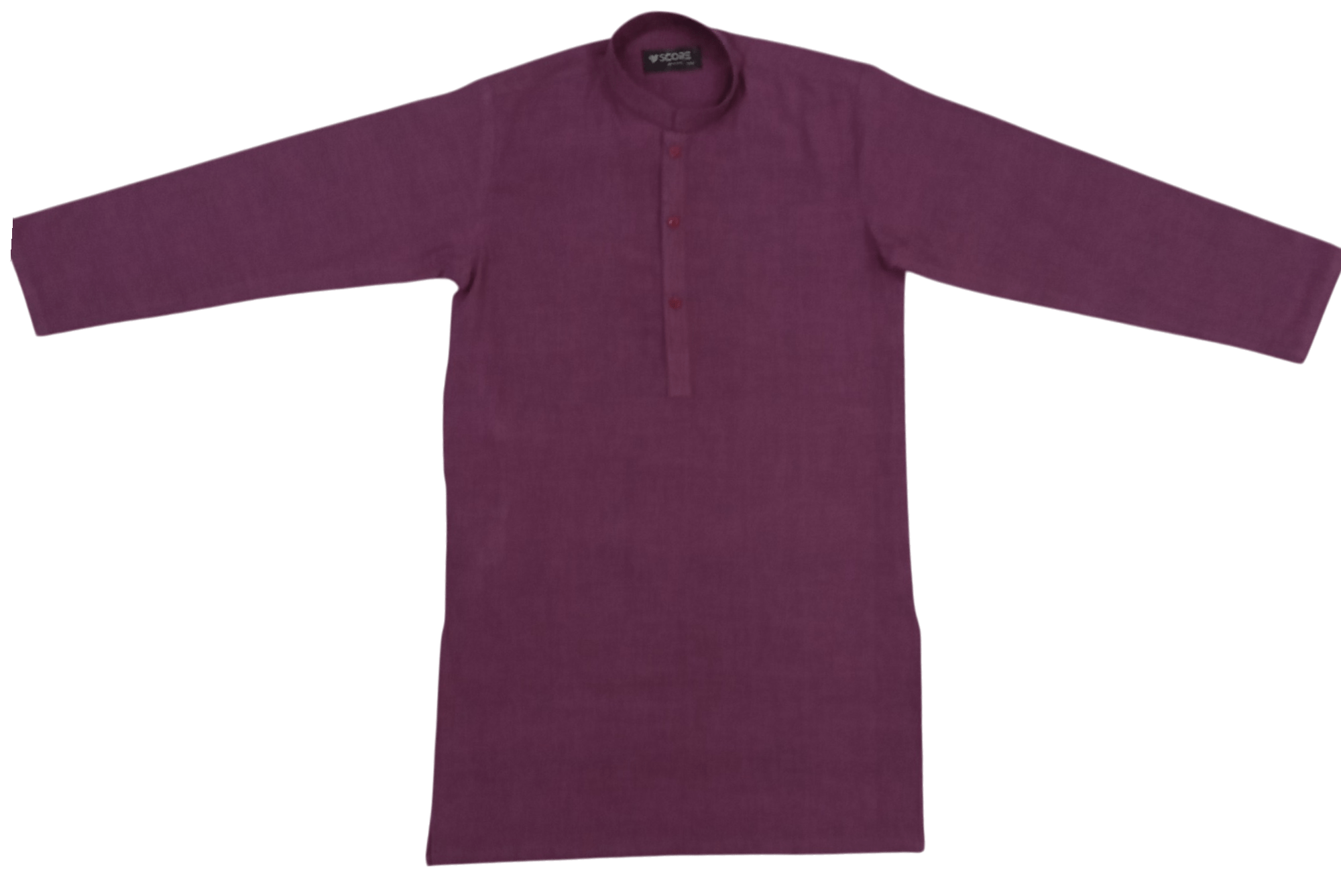 Purple Patti Embroidery Kurta - Image 3