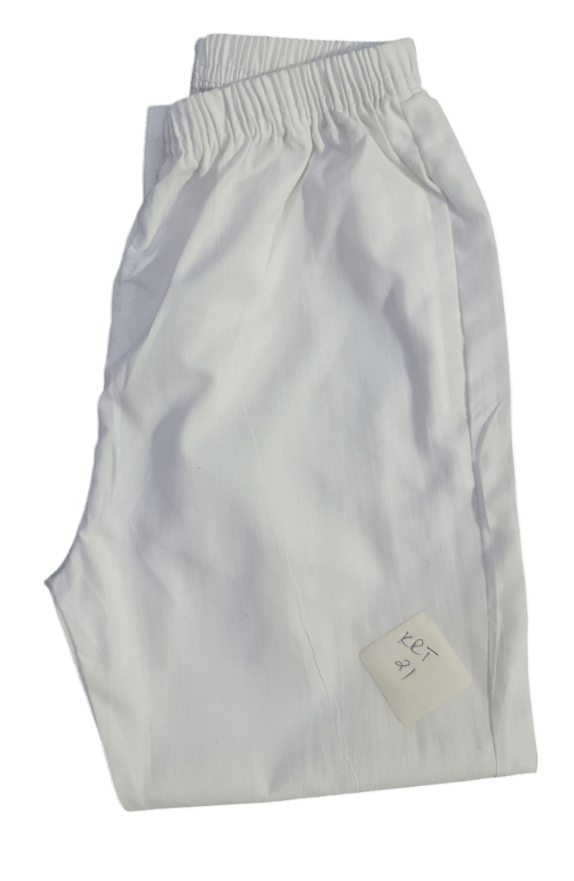 White Cotton Pocket Trouser