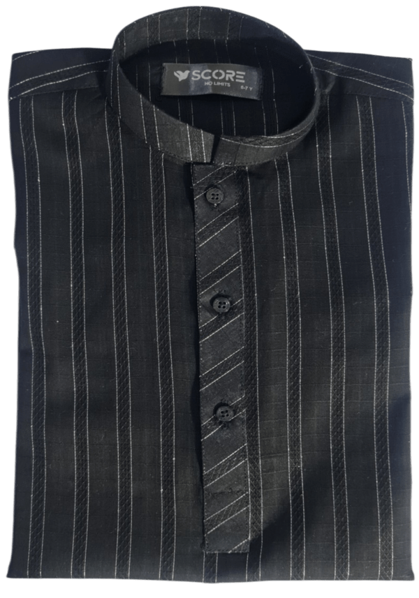 Black Silver Lining Kurta