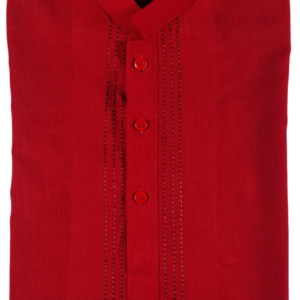 Red V Line Embroidery Kurta