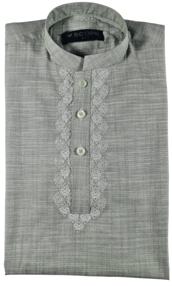 Teal Green V Zigzag Embroidery Kameez Shalwar